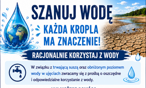 Zdjęcie do Prosimy o oszczędne i odpowiedzialne korzystanie z wody
